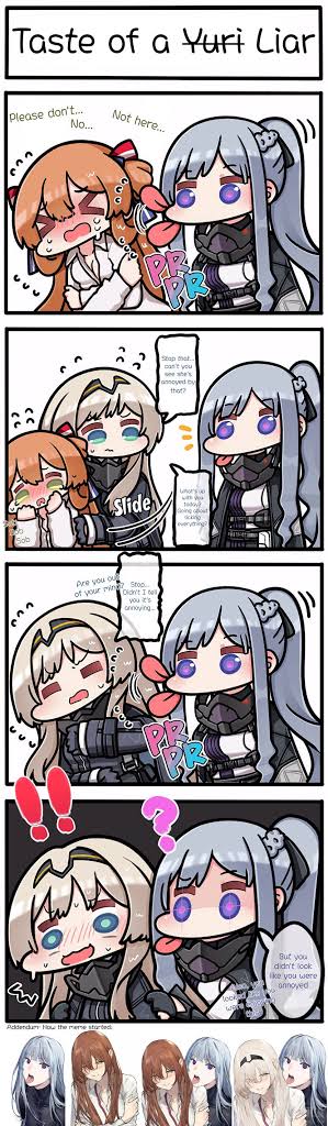 4koma, ak-12_(girls_frontline), an-94_(girls_frontline), blush, girls_frontline, licking, long_hair, m1903_springfield_(girls_frontline)