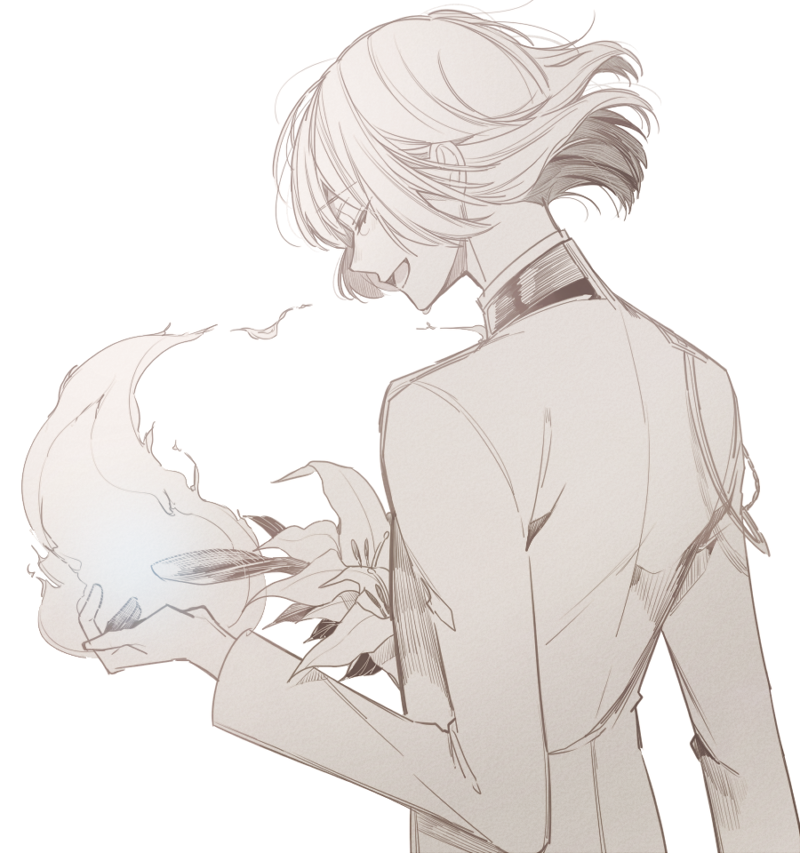 1boy, 5574iahu, closed_eyes, crying, facing_away, facing_down, flower, formal