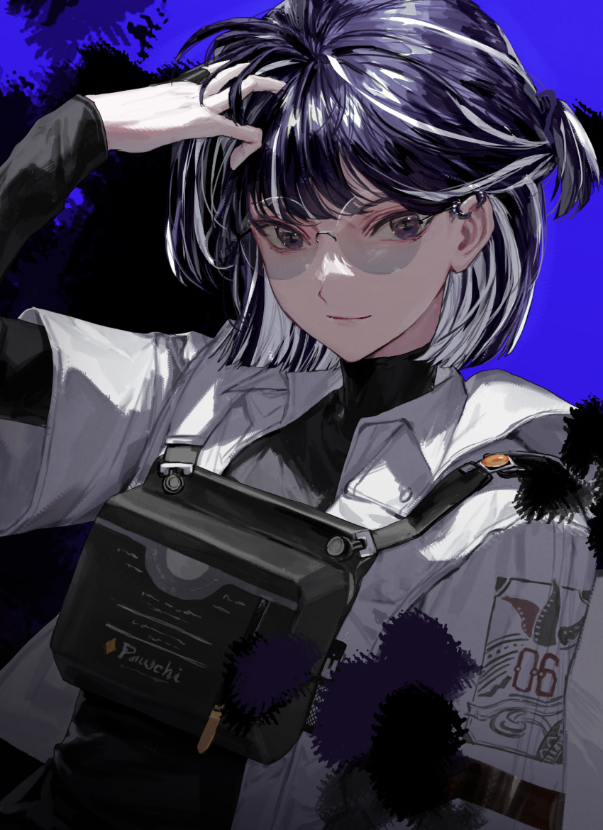 andreana_(arknights), andreana_(silent_arrow)_(arknights), arknights, carol0905, earrings, highres, jewelry, purple_hair