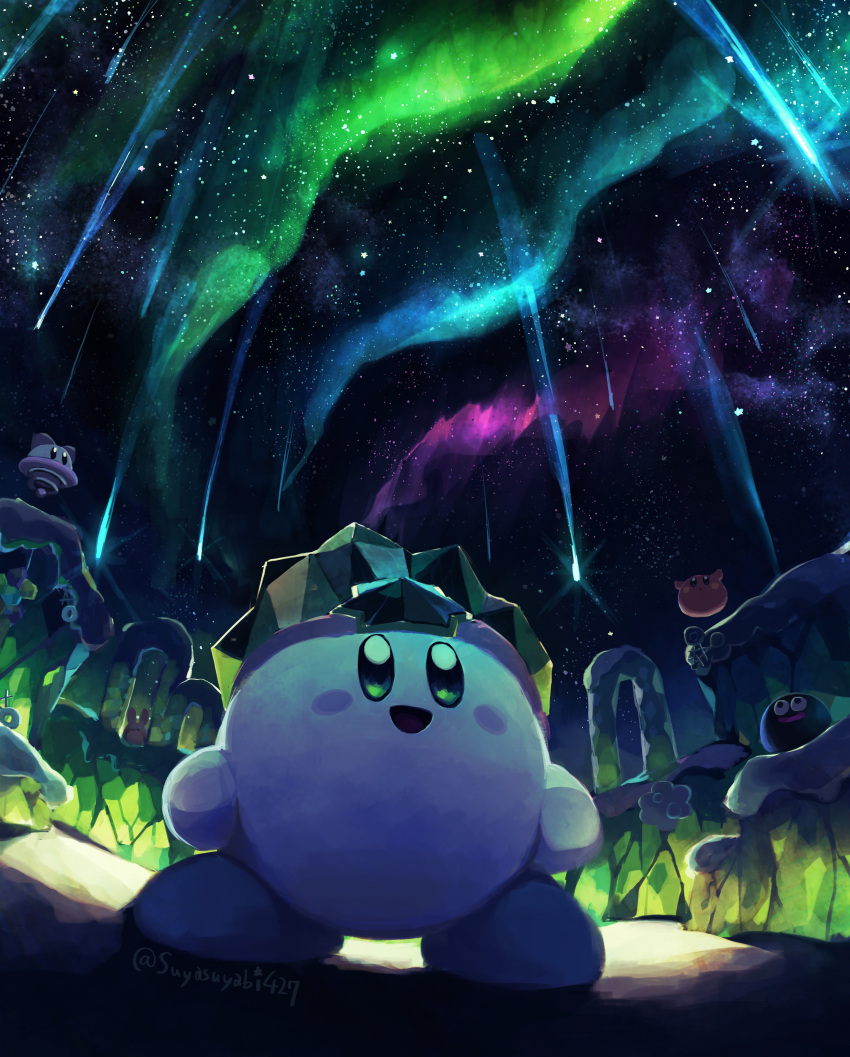absurdres, apolo_(kirby), artist_name, aurora, bandana_waddle_dee, bobo_(kirby), bouncy_(kirby), bronto_burt