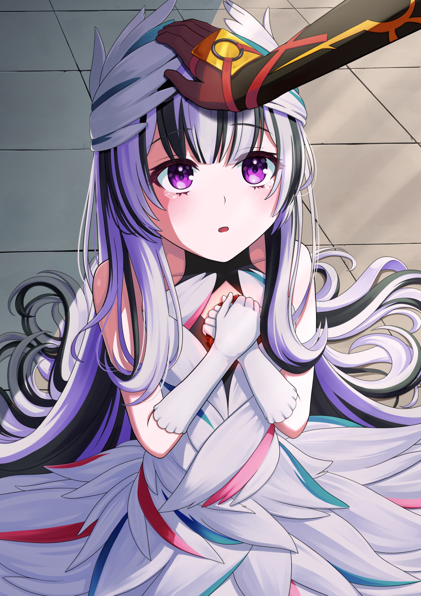 1girl, 1other, absurdres, alear_(fire_emblem), bangs, bare_shoulders, black_choker, black_hair
