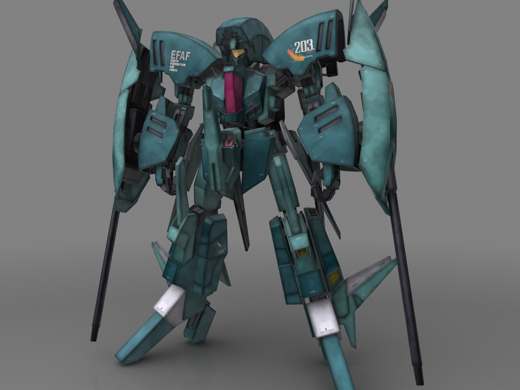 3d, anksha, arm_cannon, chibipen, commentary_request, damaged, dirty, earth_federation