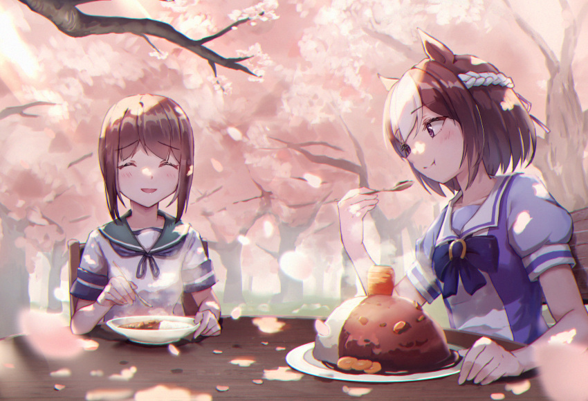 2girls, animal_ears, aoniyoshi, bad_anatomy, bad_face, blush, braid, brown_hair