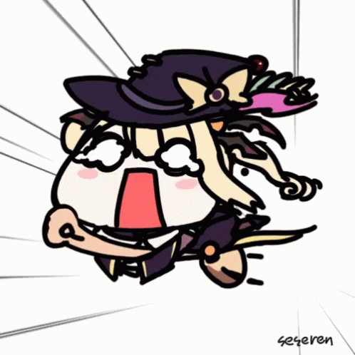 1girl, animated_gif, azur_lane, broom, broom_riding, long_hair, nelson, open_mouth