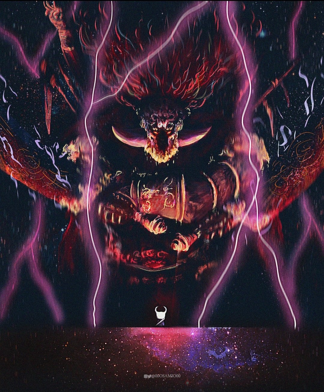 00osamio00, 2boys, artist_name, battle, crossed_arms, dual_wielding, elden_ring, fighting_stance