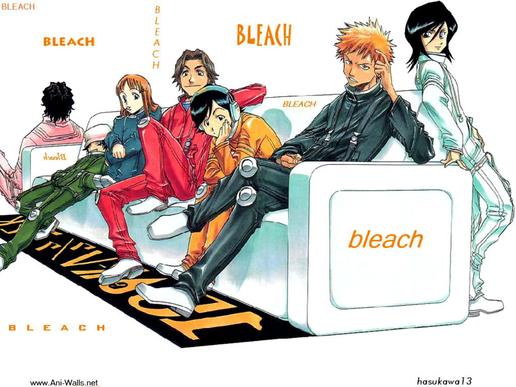 asano_keigo, bleach, couch, headphones, inoue_orihime, kuchiki_rukia, kurosaki_ichigo, sado_yasutora