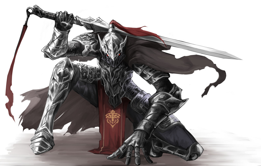 absurdres, aokuma_(yuuran_create), armor, cape, gauntlets, helmet, highres, knight