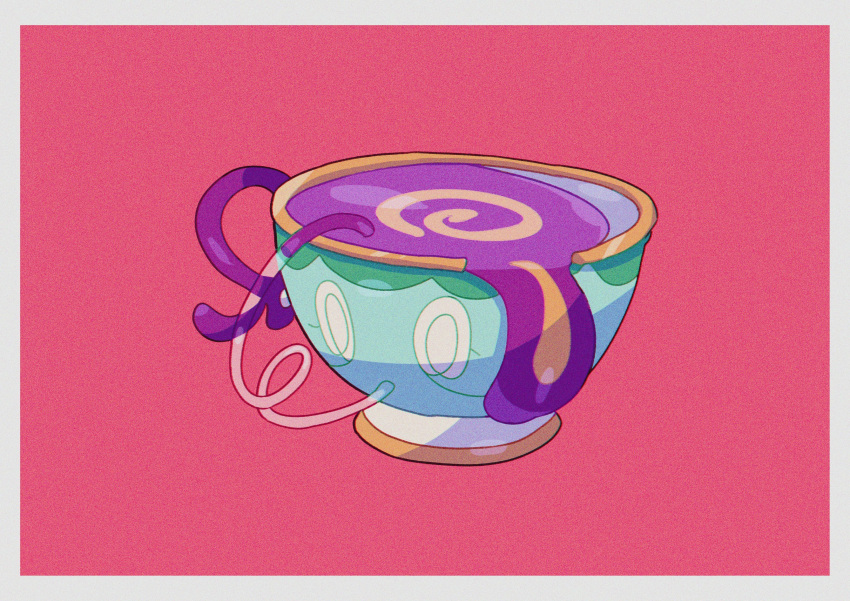 absurdres, bendy_straw, border, cup, drinking, drinking_straw, film_grain, full_body