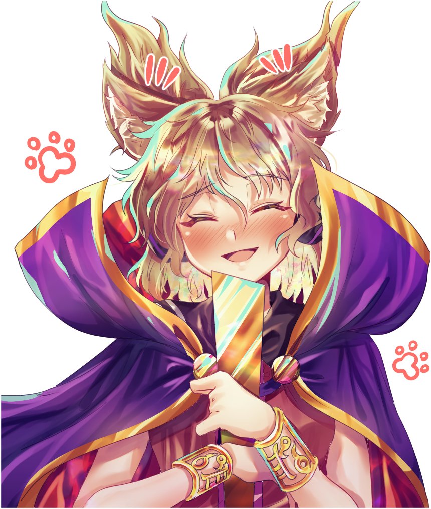 1girl, bangs, blush, bracelet, brown_hair, cape, closed_eyes, commentary_request