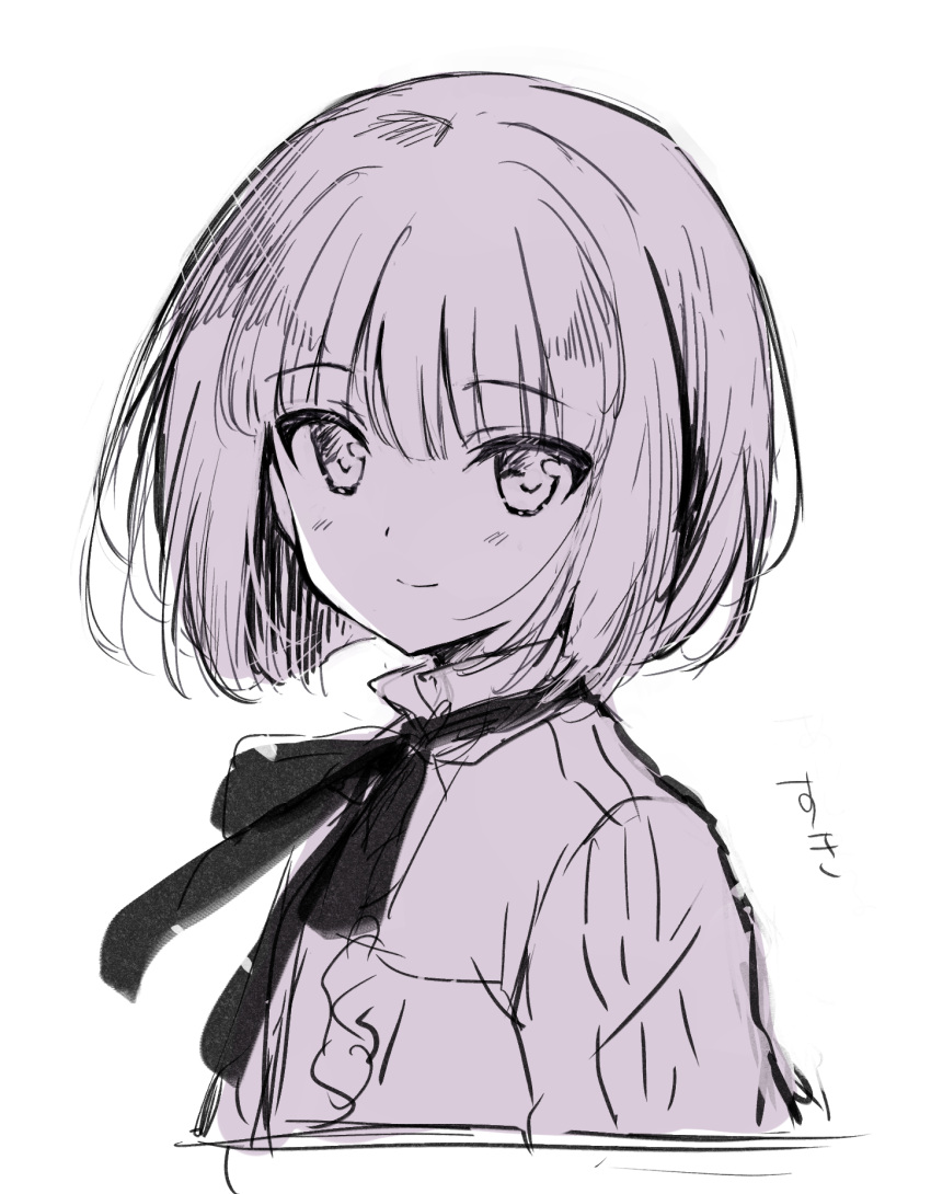 1boy, androgynous, bishounen, blush, closed_mouth, greyscale, highres, idolmaster