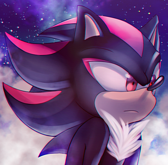 1boy, ami-dark, animal_ears, animal_nose, black_fur, blue_sky, body_fur, closed_mouth, clouds, cloudy_sky, english_commentary, furry, furry_male, gradient_sky, hedgehog, hedgehog_ears, looking_to_the_side, male_focus, night, night_sky, purple_sky, red_eyes, red_fur, shadow_the_hedgehog, sky, solo, sonic_(series), star_(sky), starry_sky, two-tone_fur, upper_body
