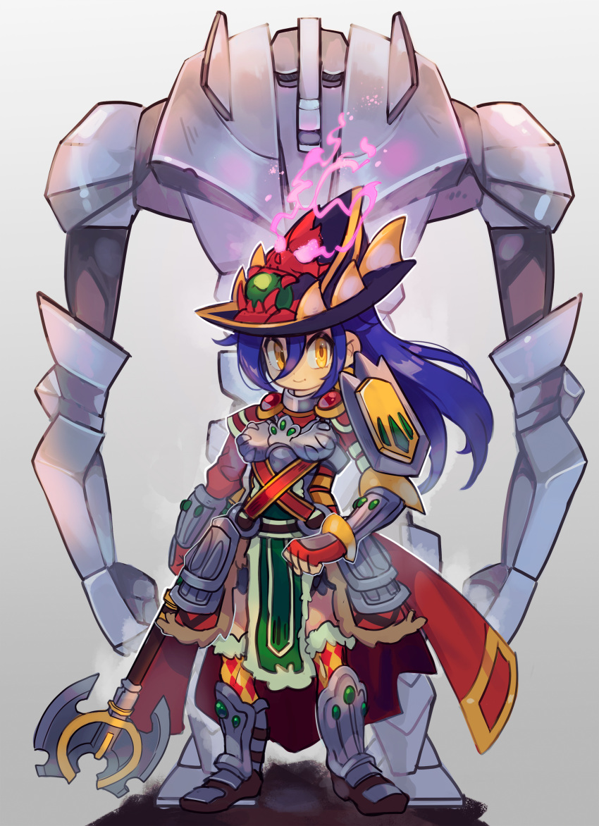 1girl, absurdres, alpaca_carlesi, argyle, argyle_legwear, armor, armored_boots, balmung_(runescape)