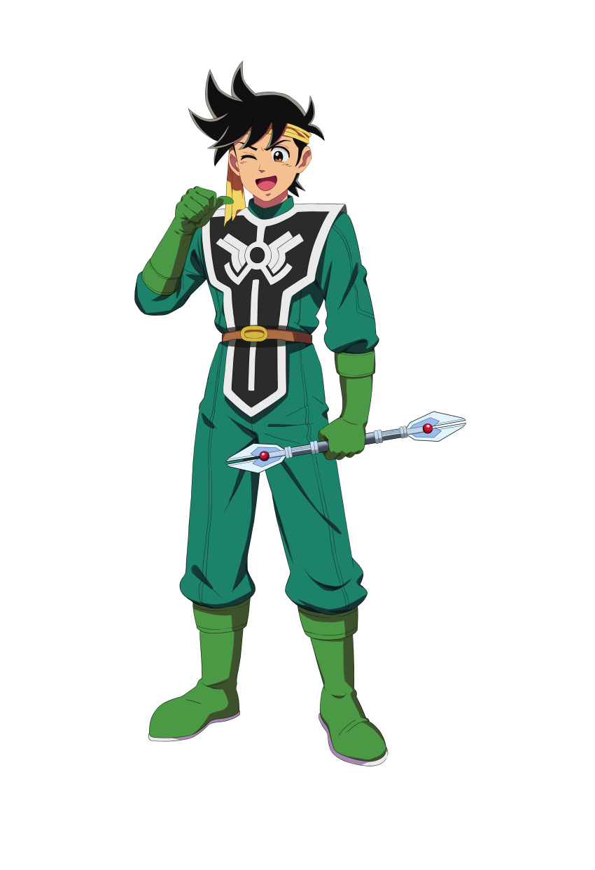1boy, absurdres, ankle_boots, arm_at_side, artist_request, belt, black_hair, bodysuit