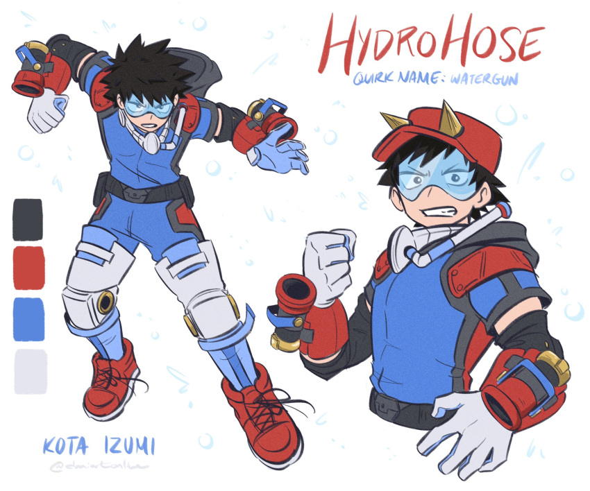 1boy, aged_up, belt, black_hair, blue-tinted_eyewear, blue_bodysuit, bodysuit, boku_no_hero_academia