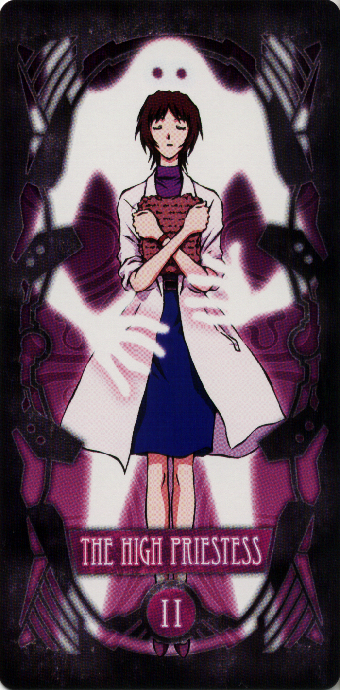 1girl, adam_(evangelion), angel_(evangelion), artist_request, belt_buckle, blue_dress, bracelet, brown_hair