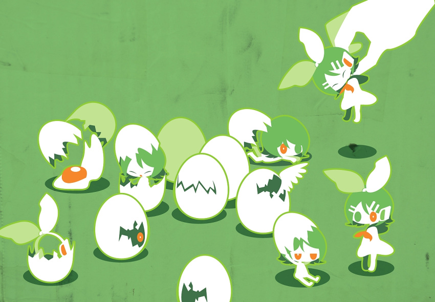 egg, eruri, hatching, kagamine_len, kagamine_rin, siblings, simple_background, twins
