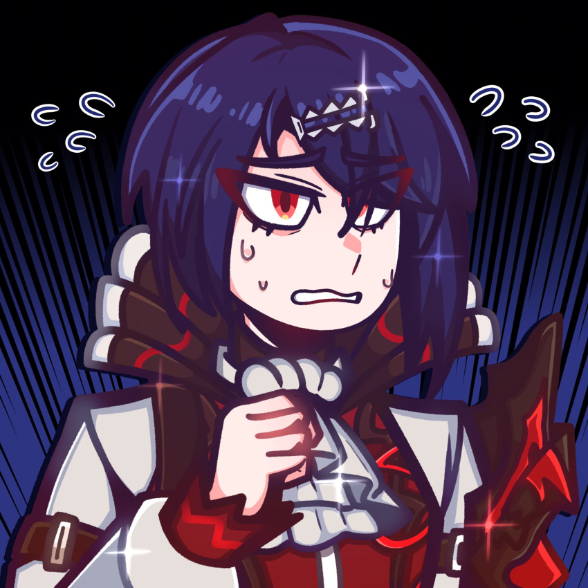 1boy, alcryst_(fire_emblem), apologizing, armband, armor, ascot, blue_hair, d_vaaaah