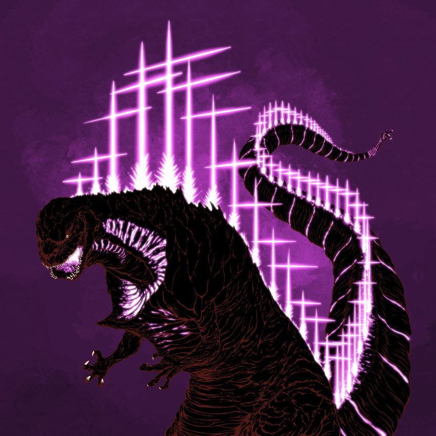 absurdres, black_eyes, claws, cross, dandagouglas, dark_background, english_commentary, glowing