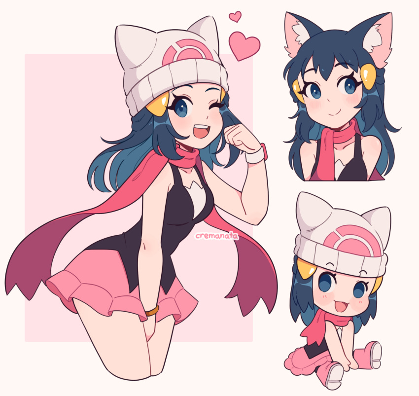 1girl, animal_ears, artist_name, between_legs, black_shirt, blue_eyes, blue_hair, boots