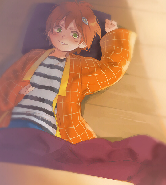1girl, :3, arm_up, backlighting, bangs, blurry, blurry_foreground, blush
