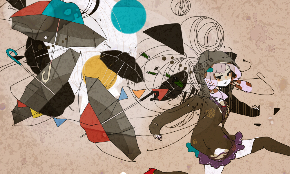 1girl, animal_ears, animal_hood, bangs, black_hoodie, black_thighhighs, blunt_bangs, blush