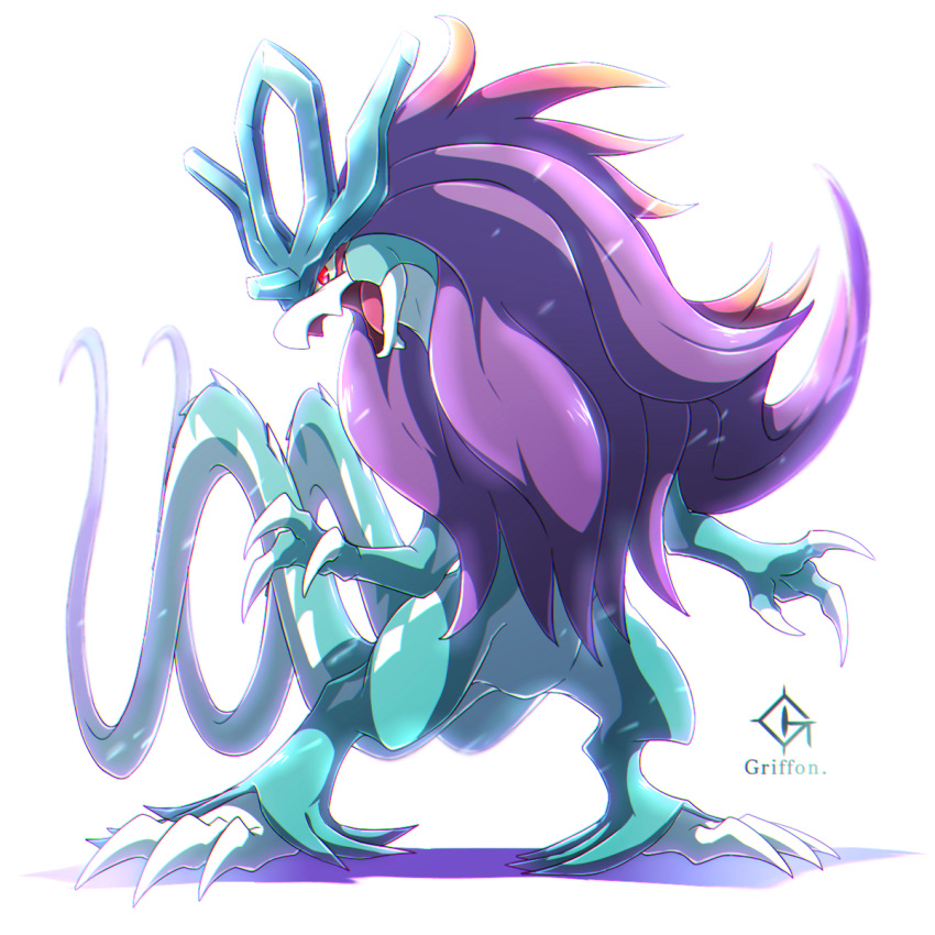 artist_name, claws, commentary_request, full_body, gurifon, highres, looking_down, no_humans