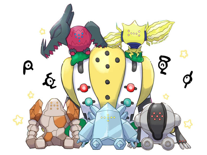 ^_^, artist_name, closed_eyes, commentary_request, extra_eyes, highres, looking_at_viewer, no_humans