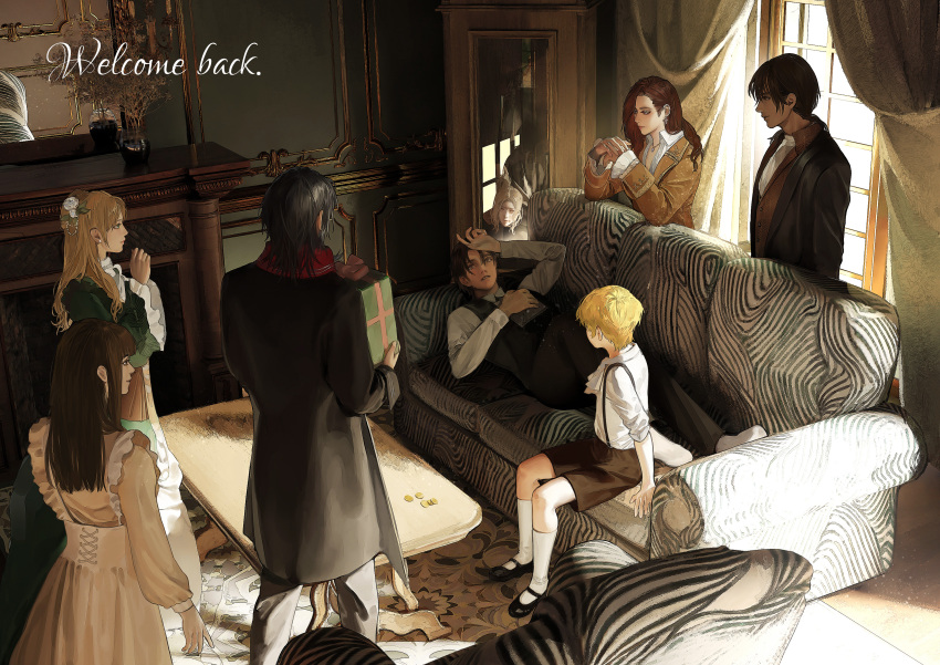 4boys, 4girls, absurdres, angel, audrey_hall, azik_eggers, bangs, bernadette_gustav