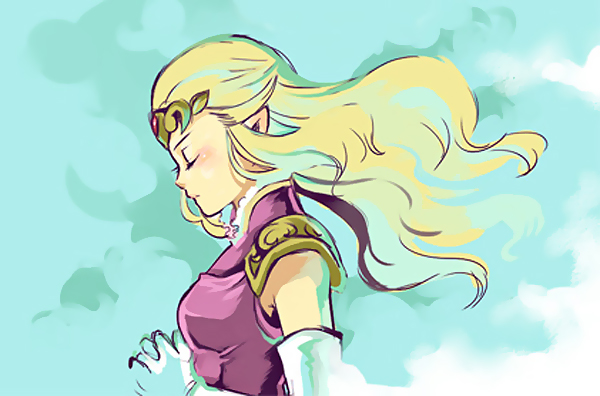 closed_eyes, elbow_gloves, gloves, long_hair, mutsuki_kaya, nintendo, pointy_ears, princess_zelda