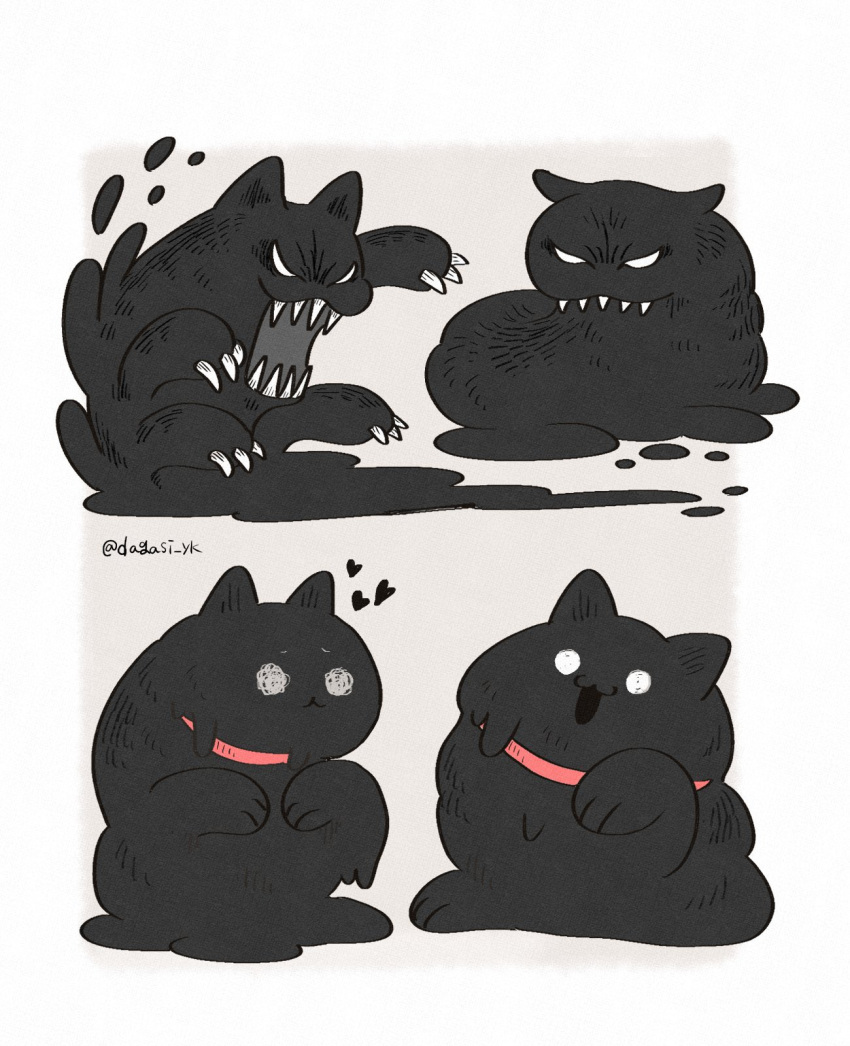 :3, angry, animal, animal_focus, before_and_after, blank_eyes, cat, cat_day