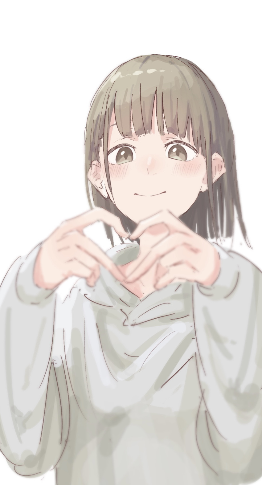 1girl, ao_no_hako_(wsj), bangs, blush, brown_eyes, brown_hair, heart, heart_hands