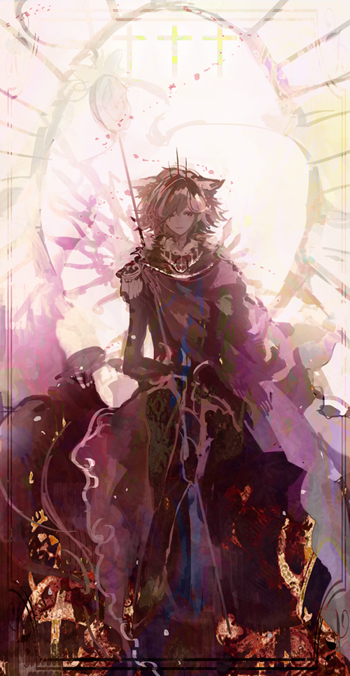 1boy, animal_ears, black_hair, black_jacket, candy_(robbit), formal, fox_boy, fox_ears