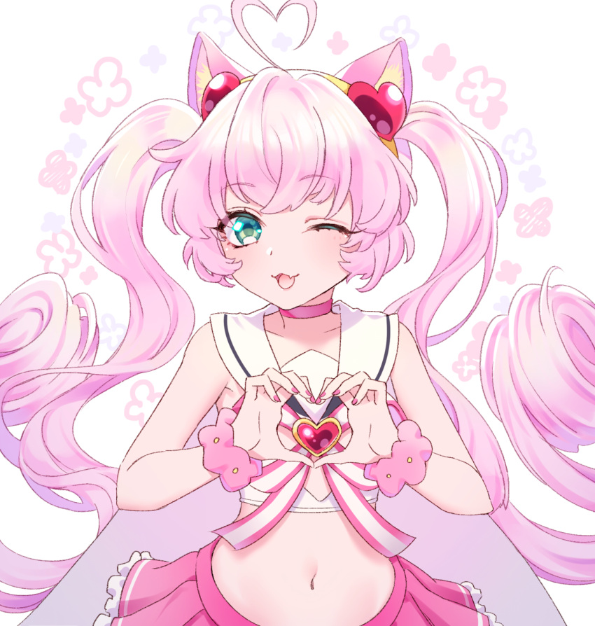 1girl, :3, ahoge, animal_ears, aqua_eyes, blush, cat_ears, cat_girl