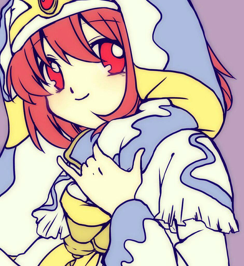 .hack//, .hack//tasogare_no_udewa_densetsu, 1girl, animal_hat, flat_color, hair_between_eyes, hat, light_blush