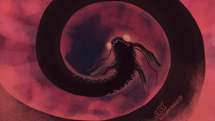 1other, crooked_teeth, flying, glowing, highres, horror_(theme), horrorboros, mebi96862134