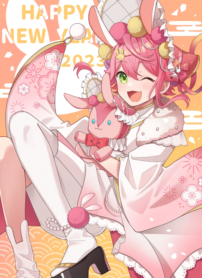 1boy, 2023, ;3, ;d, absurdres, androgynous, animal_ears, bangs