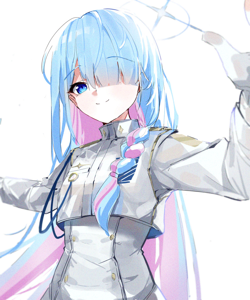 1girl, absurdly_long_hair, absurdres, aqua_eyes, aqua_hair, bangs, blue_archive, braid