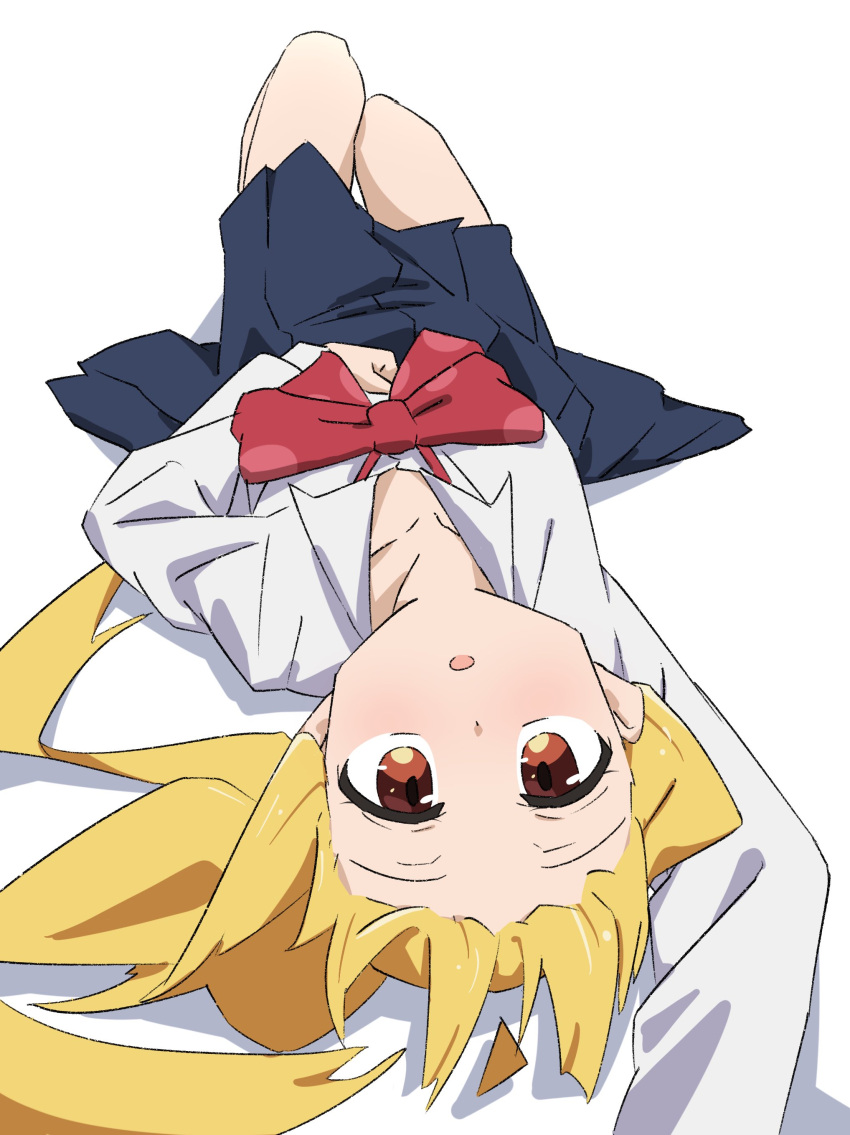 1girl, :o, absurdres, ahoge, bangs, blonde_hair, blue_skirt, bocchi_the_rock!