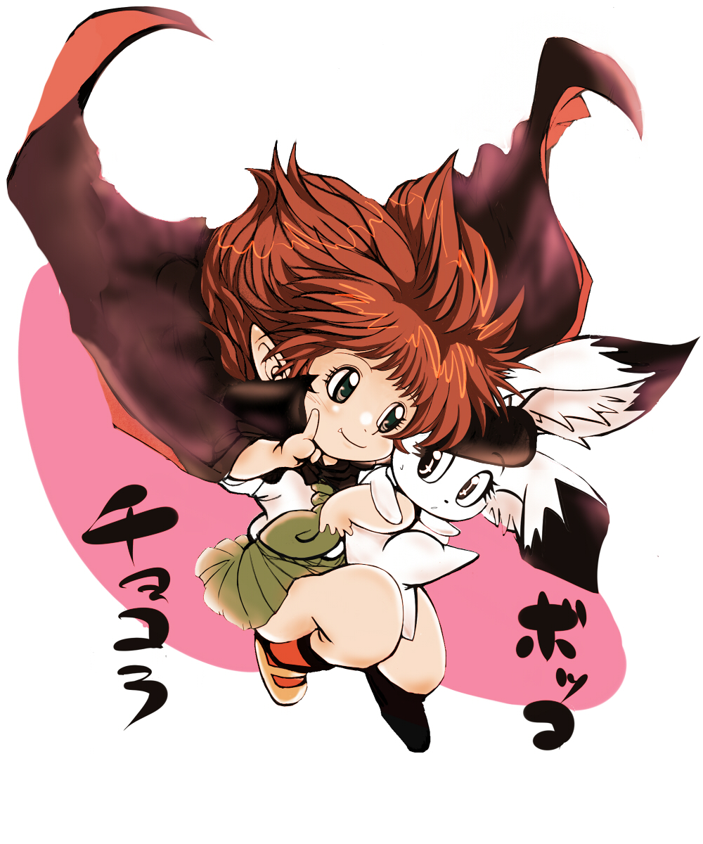 1girl, big_hair, bokko_(wonder_three), brown_eyes, brown_hair, cape, chocola, creator_connection