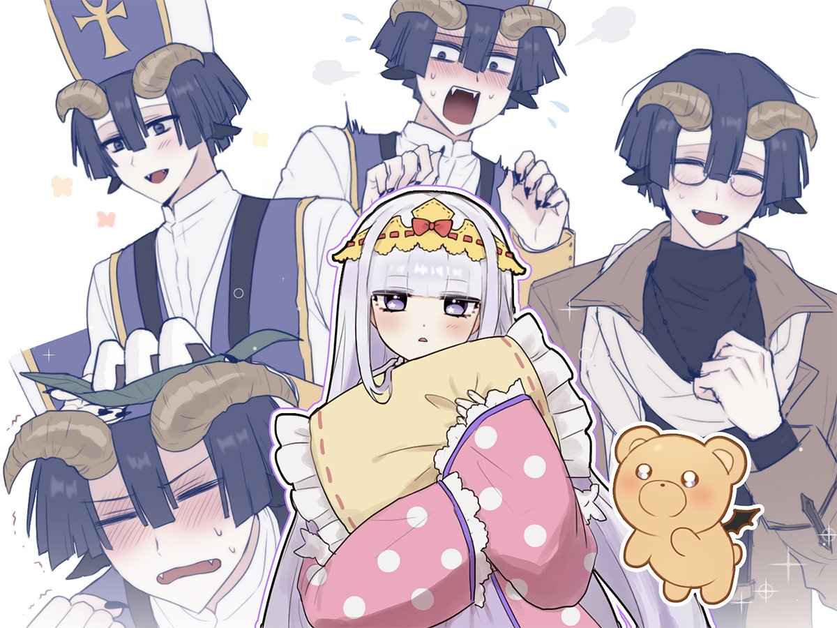 1boy, 1girl, animal_ears, aurora_sya_lis_kaymin, bangs, binsusoda, blunt_bangs, blush