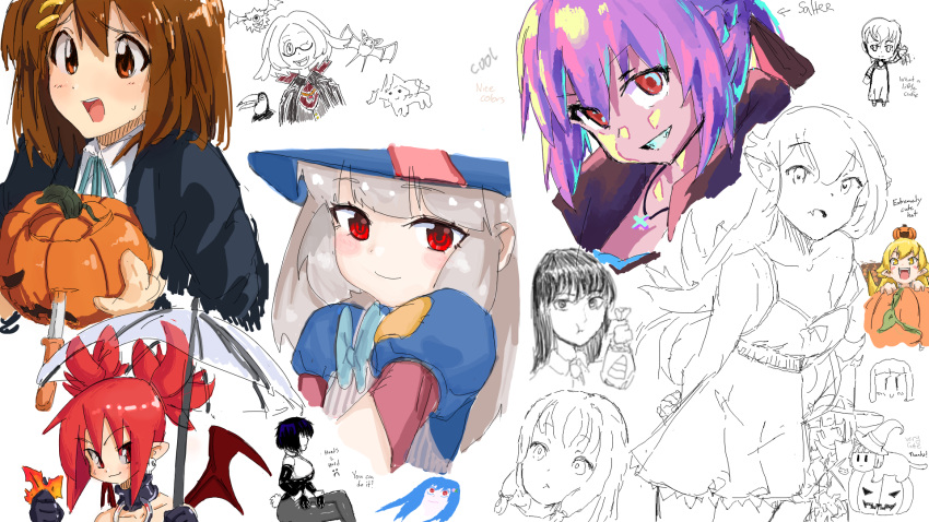 bat_wings, bb_(fate), bianca_(pokemon), cat, disgaea, etna_(disgaea), fate_(series), highres