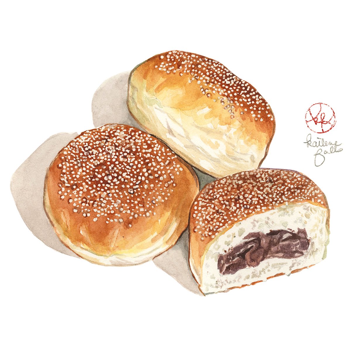 anpan, artist_name, bread_bun, food, food_focus, highres, kailene, original
