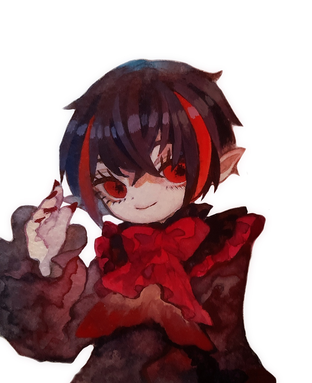 1boy, black_hair, black_shirt, closed_mouth, commentary_request, fingernails, highres, library_of_ruina