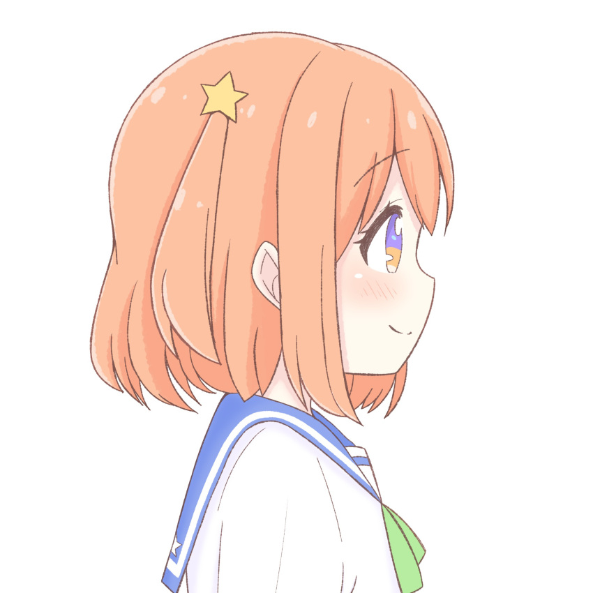 1girl, blush, hair_ornament, highres, koisuru_asteroid, konohata_mira, mmiirrraa, orange_hair