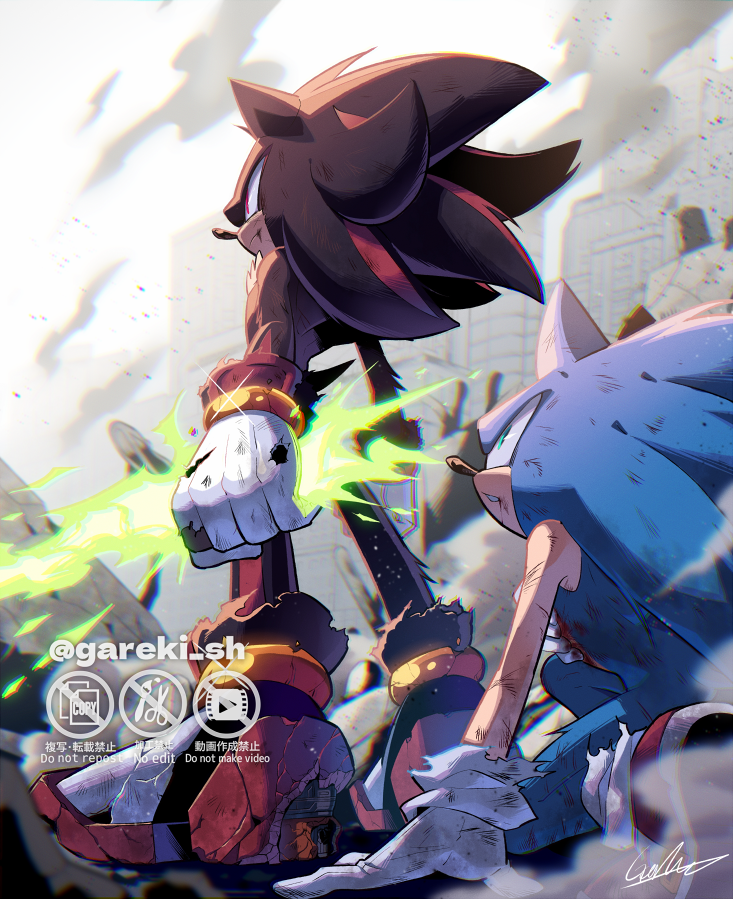 2boys, alternate_eye_color, animal_ears, animal_nose, artist_name, back, black_footwear, black_fur