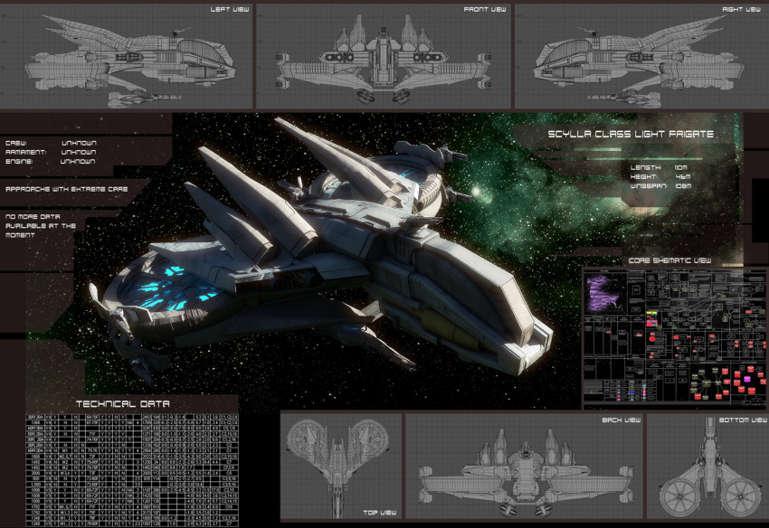 3d, bitonicus, caldari_state_(eve_online), cannon, commentary, concept_art, english_text, eve_online