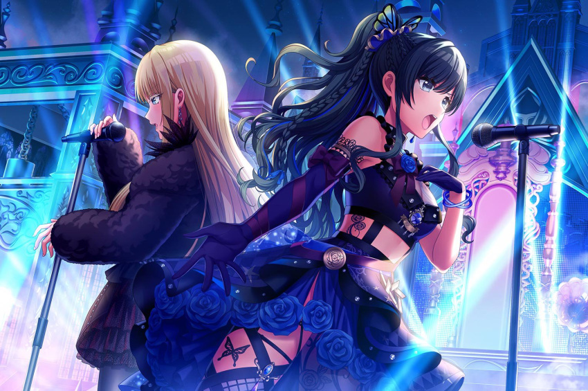aoyagi_tsubaki, black_eyes, black_hair, d4dj, dress, long_hair, neo_(d4dj), ponytail