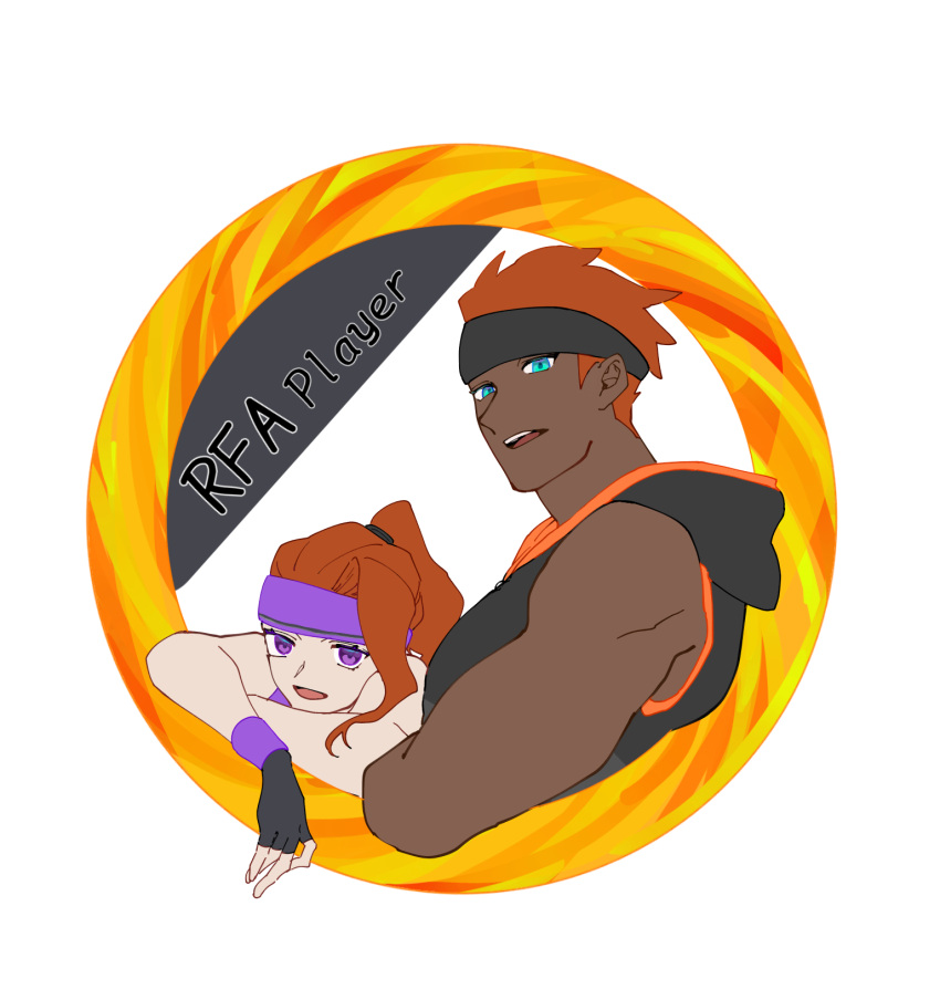 1boy, 1girl, 1other, aqua_eyes, character_name, commentary_request, highres, muscular