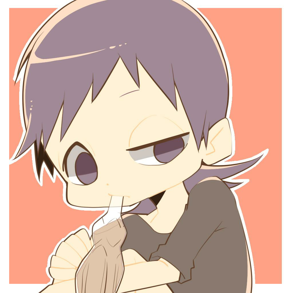 1boy, black_shirt, border, collarbone, dot_nose, glass_bottle, half-closed_eyes, hugging_own_legs