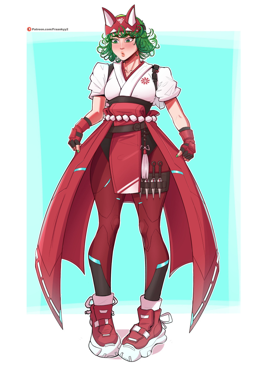 1girl, absurdres, alternate_costume, animal_ears, belt, cosplay, fraankyy, gloves